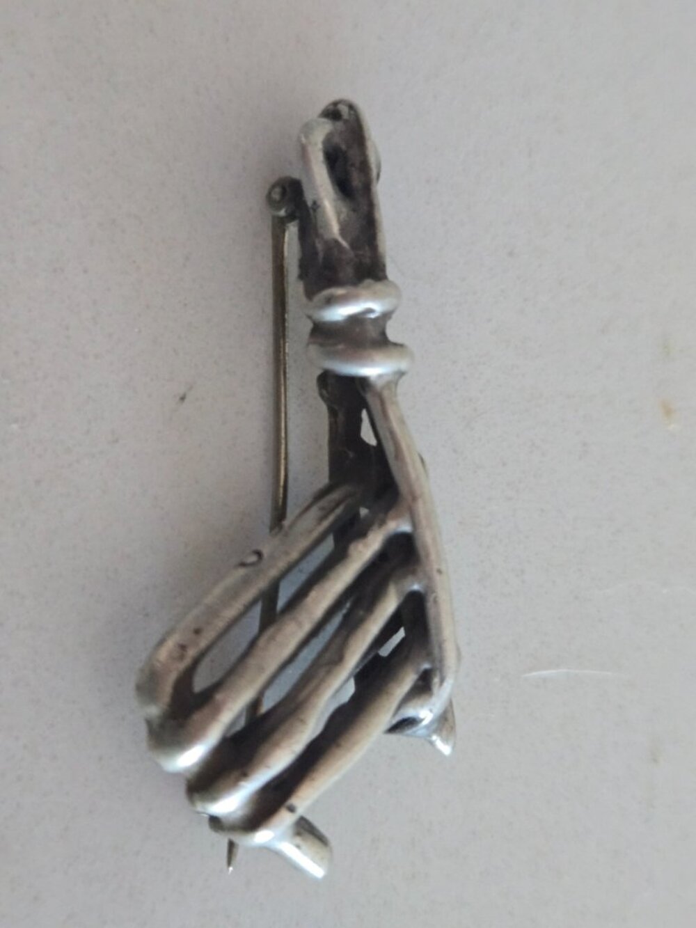 Sterling Silver Director's Chair Brooch Lapel Pin